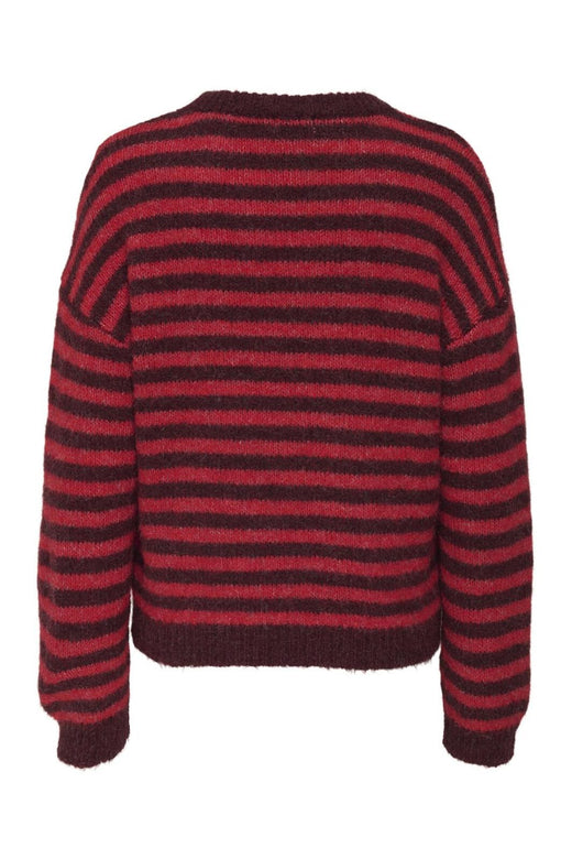 JDY - Jdyzoey Life L/S On Dropsh Pull Knt - 4838040 Maroon Banner Salsa