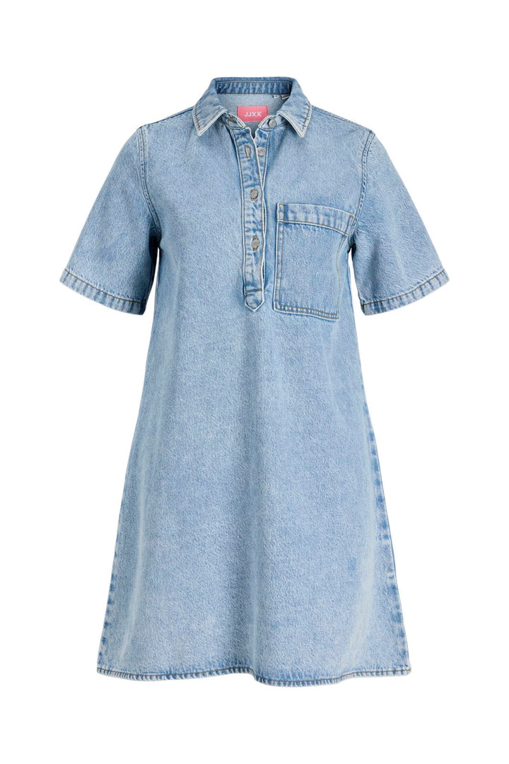 Jjxx - Jxamara Sille Ss Short Dress Sn - 4907322 Light Blue Denim