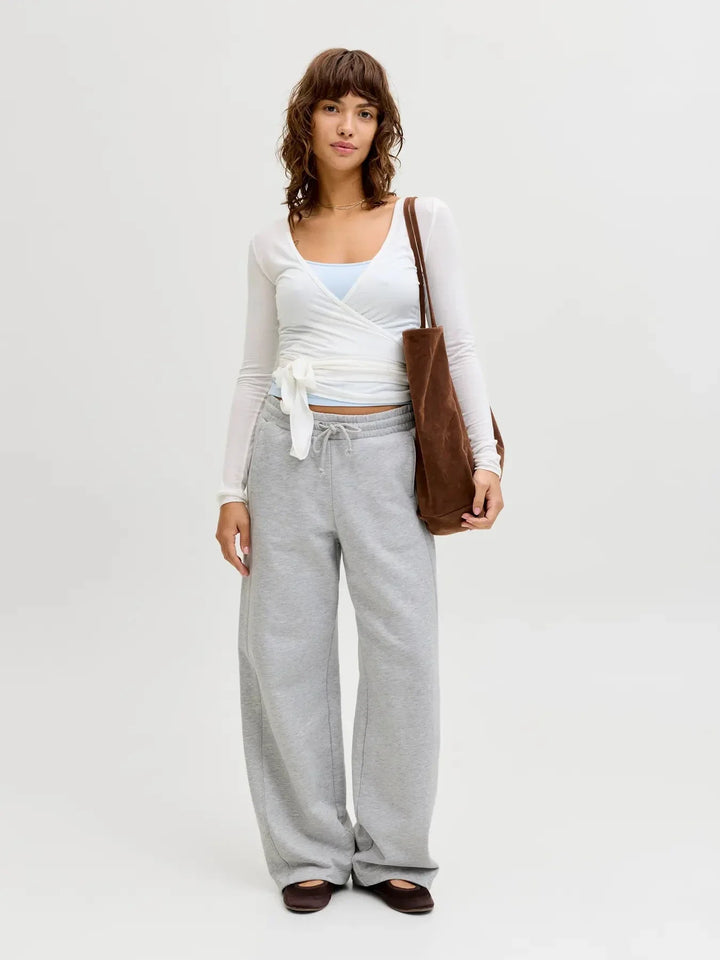 Jjxx - Jxcora Wide Barrel Sweat Pants Swt - 4949850 Light Grey Melange Sweatpants 