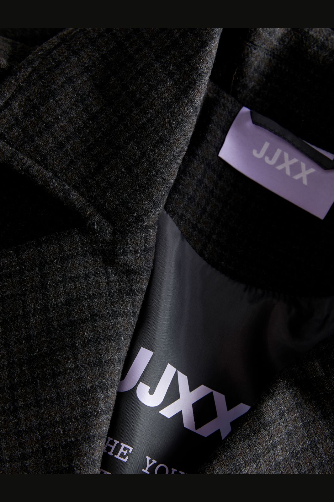 Jjxx - Jxelle Carlie Short Trenchcoat - 4773994 Dark Grey Melange Black/Bracken