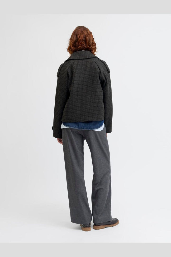 Jjxx - Jxelle Carlie Short Trenchcoat - 4773994 Dark Grey Melange Black/Bracken