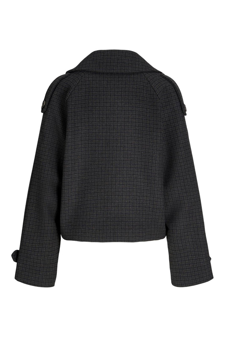Jjxx - Jxelle Carlie Short Trenchcoat - 4773994 Dark Grey Melange Black/Bracken
