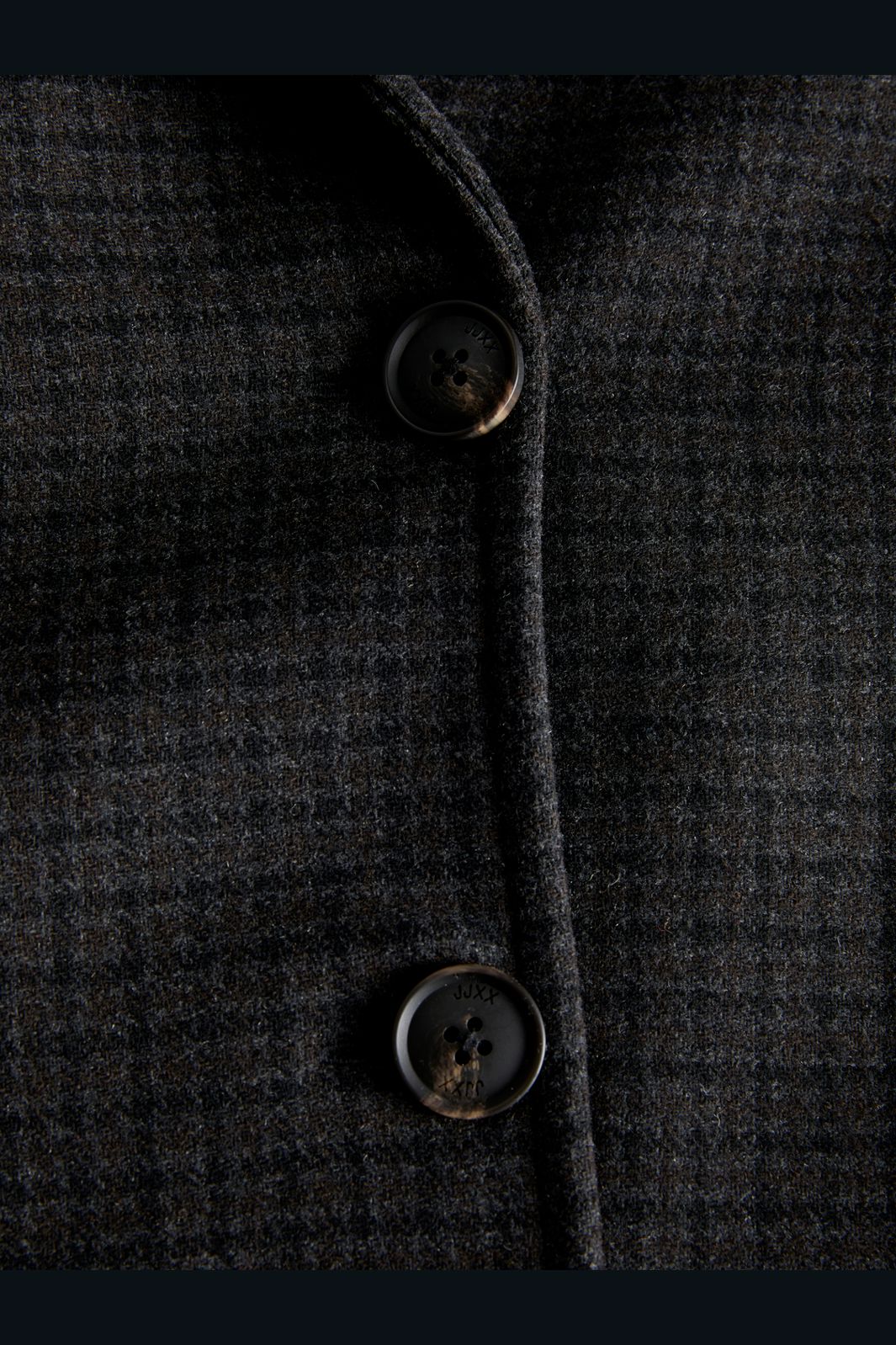 Jjxx - Jxelle Carlie Short Trenchcoat - 4773994 Dark Grey Melange Black/Bracken