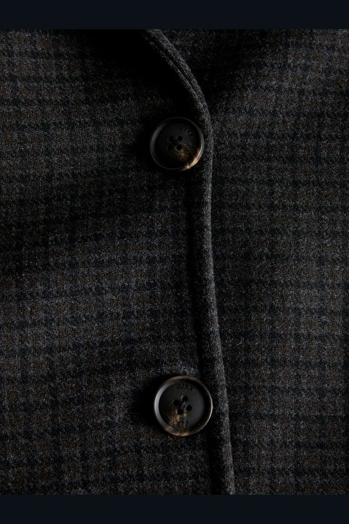 Jjxx - Jxelle Carlie Short Trenchcoat - 4773994 Dark Grey Melange Black/Bracken