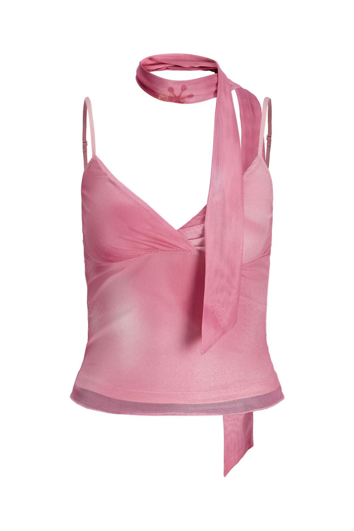 Jjxx - Jxelvira Mesh Sl Scarf Top - 4956819 Fiji Flower Blur Flower