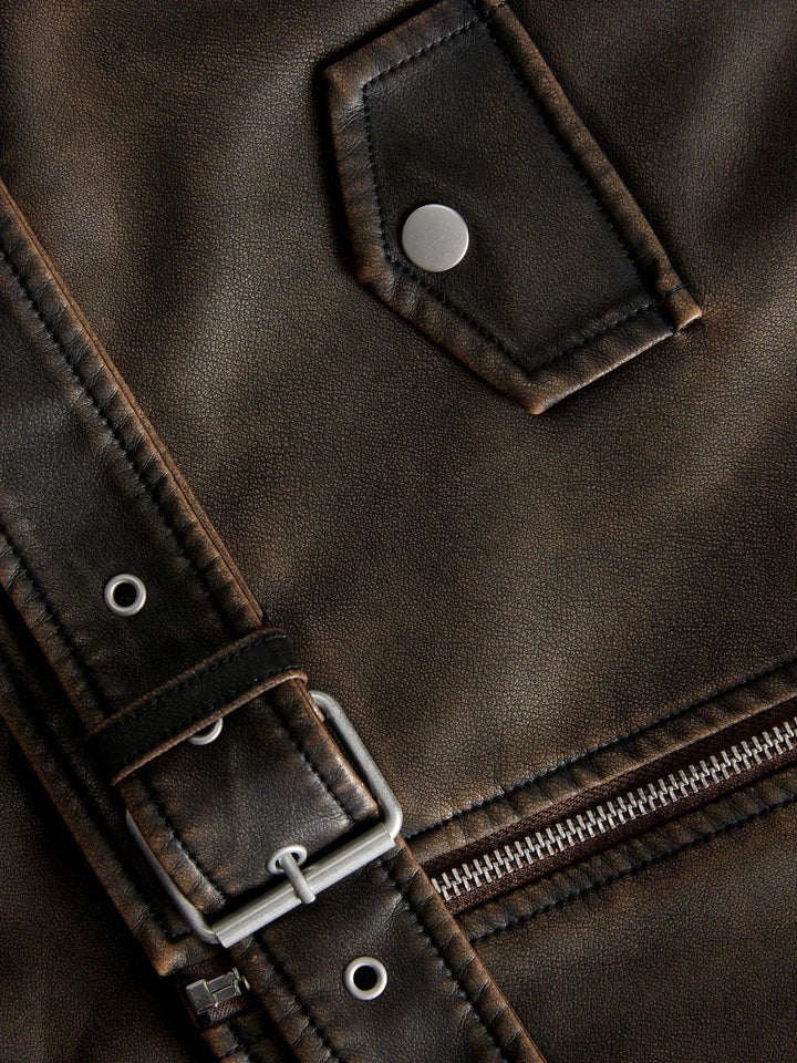 Jjxx - Jxfrida Washed Biker Jkt Sn - 4773973 Bracken Washed Jakker 