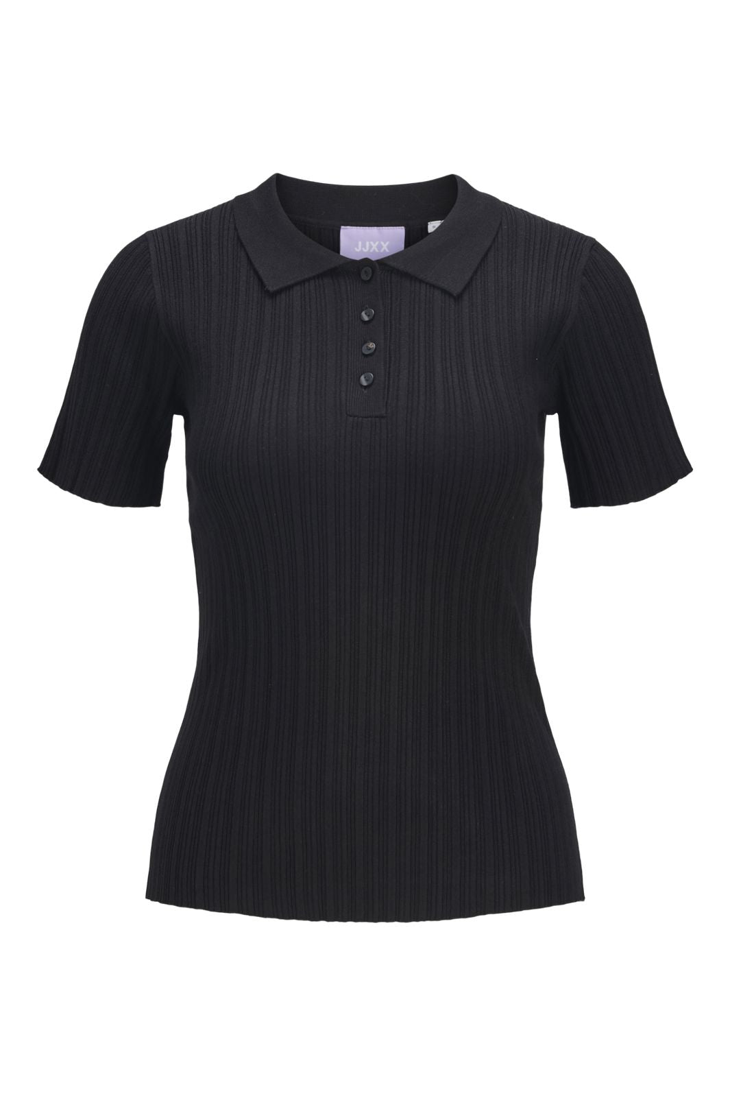 Jjxx - Jxhadley Tight Ss Polo Knit - 4791542 Black