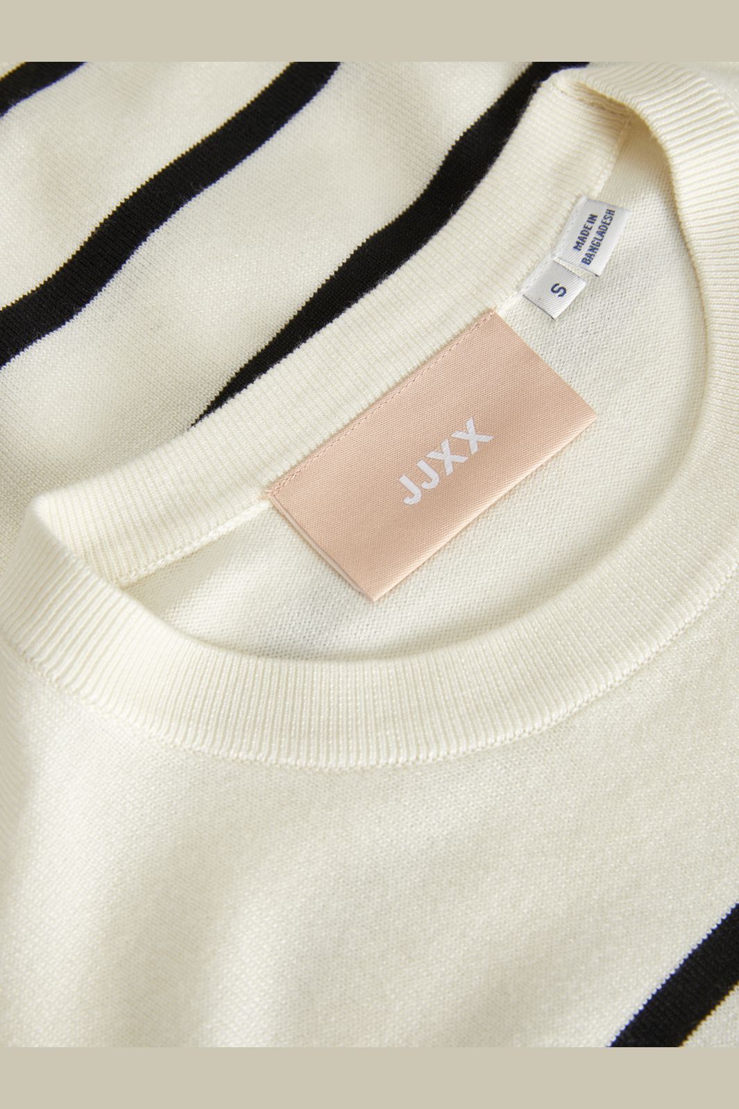 Jjxx - Jxlayla Comfy Ss Knit - 4550749 Vanilla Ice /Black