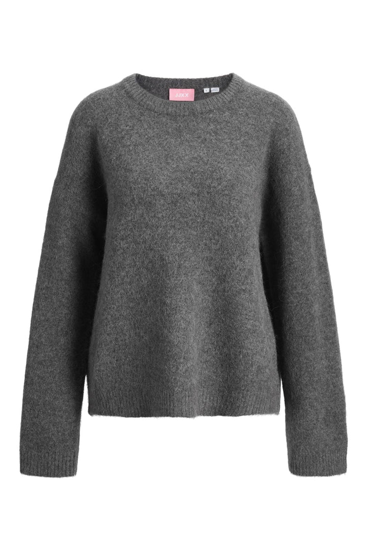 Jjxx - Jxmatilda Wool Blend Crew Neck Knit - 4895574 Dark Grey Melange