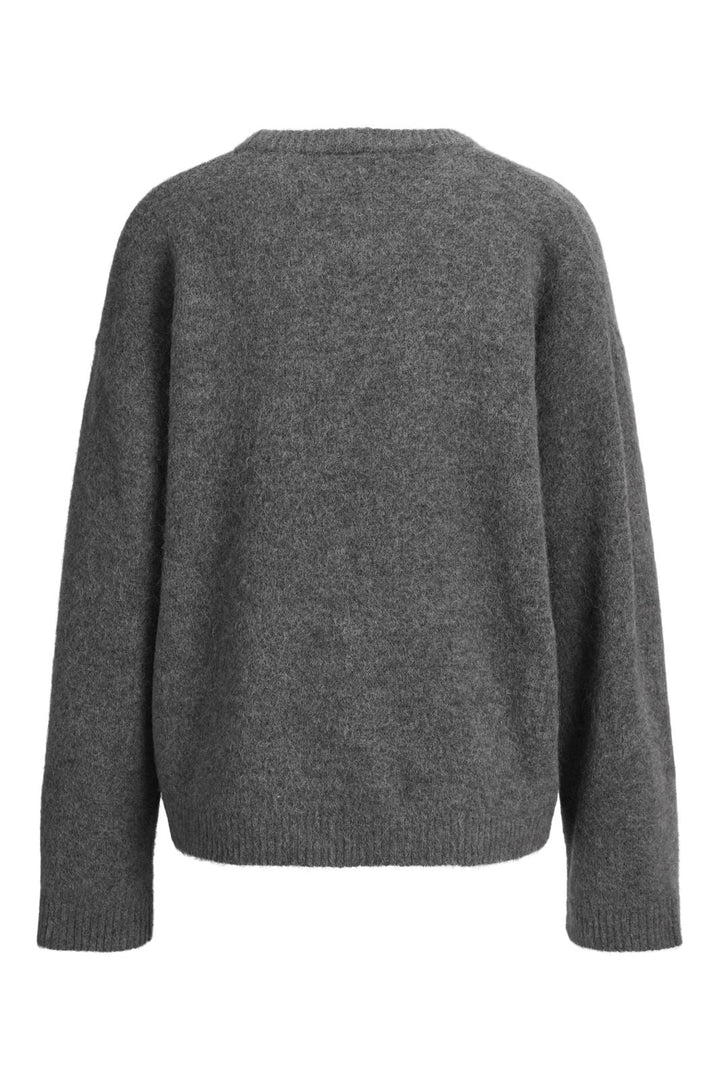 Jjxx - Jxmatilda Wool Blend Crew Neck Knit - 4895574 Dark Grey Melange