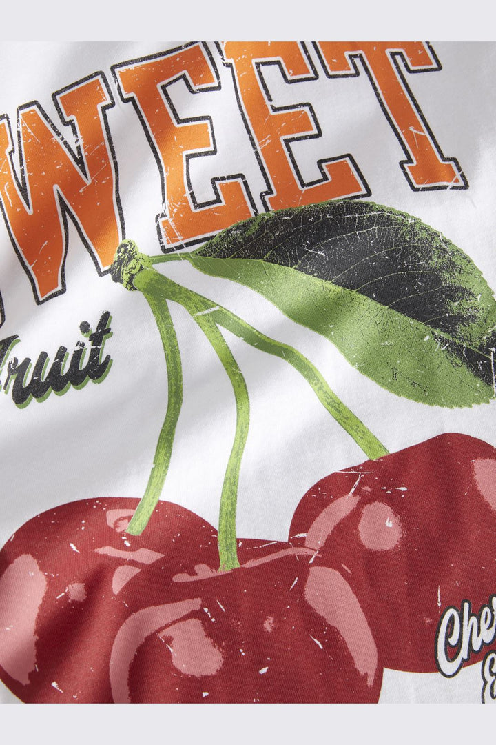 Jjxx - Jxmillow Loose Ss Tee - 4783937 Bright White Sweet Fruit