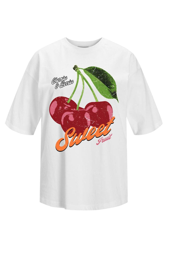 Jjxx - Jxmillow Loose Ss Tee - 4783937 Bright White Sweet Fruit