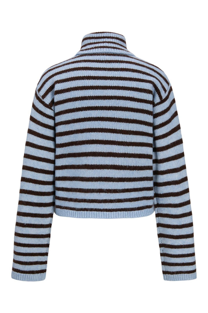 Jjxx - Jxrosanna Roll Neck Knit - 5128813 Ashley Blue / Demitasse