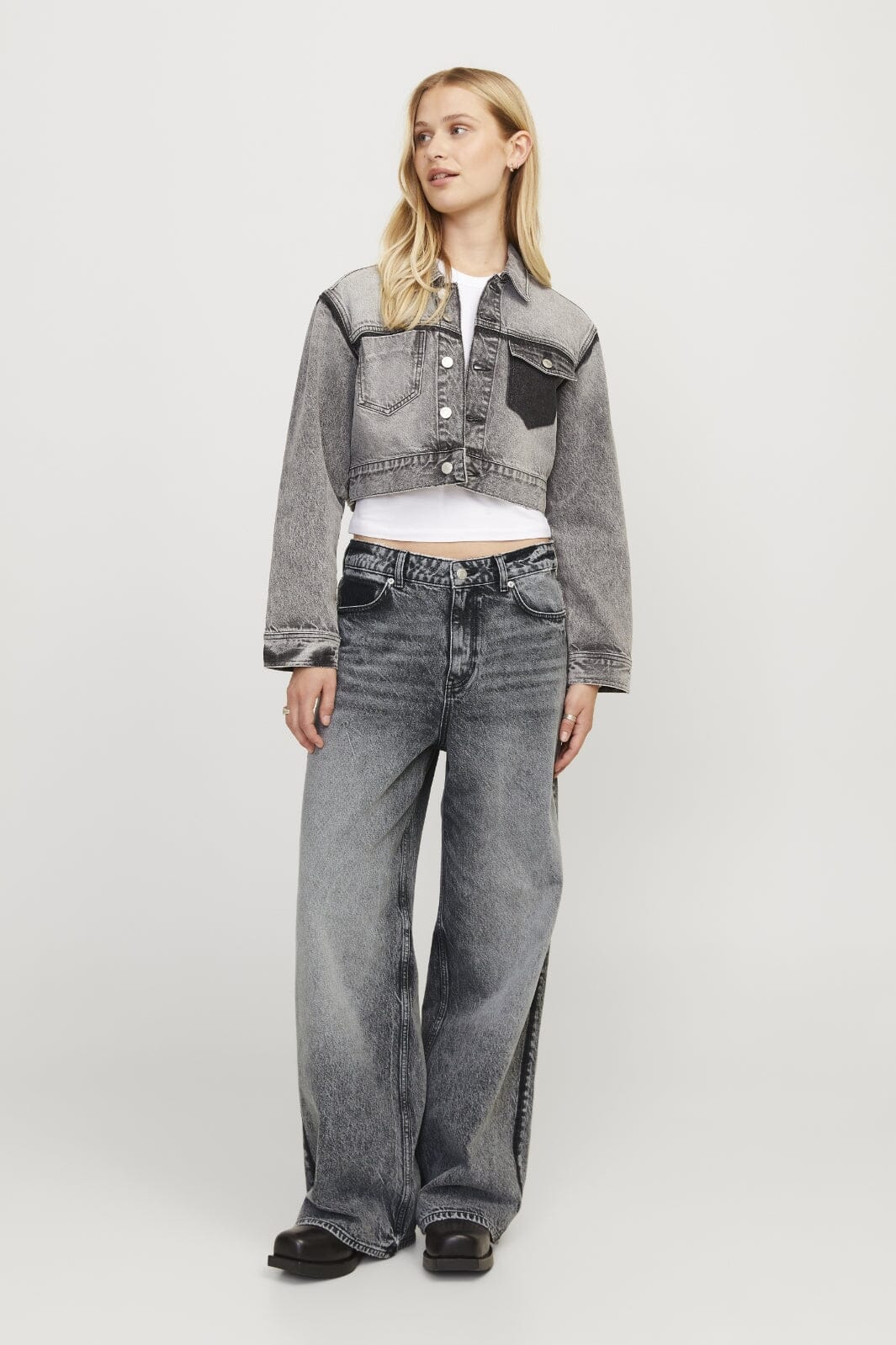 Jjxx - Jxtokyo Fiona Wide R6210 Jeans - 4708673 Medium Grey Denim