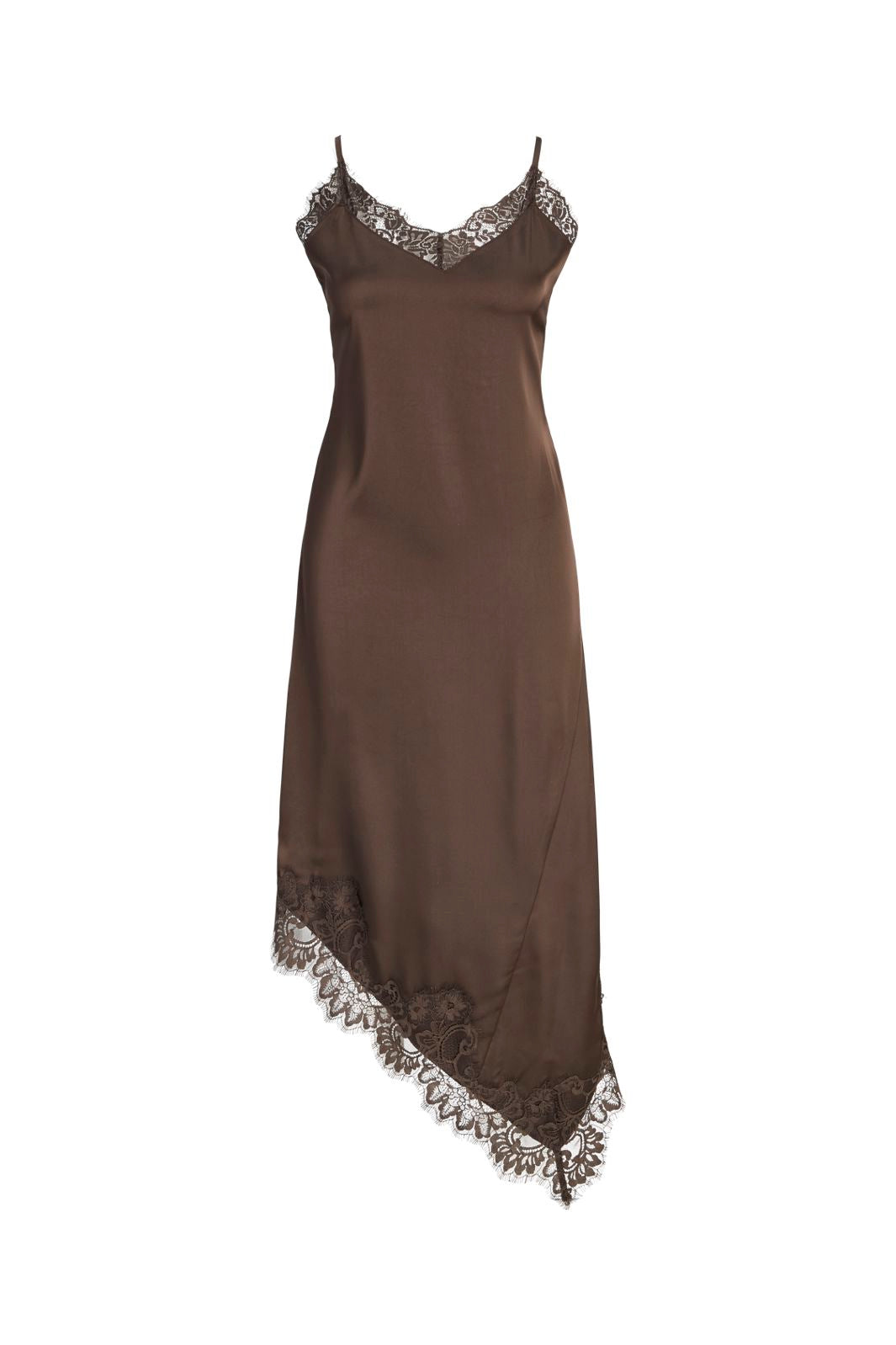 Jjxx - Jxvima Satin Sl Lace Mix Dress Ln - 5130794 Demitasse