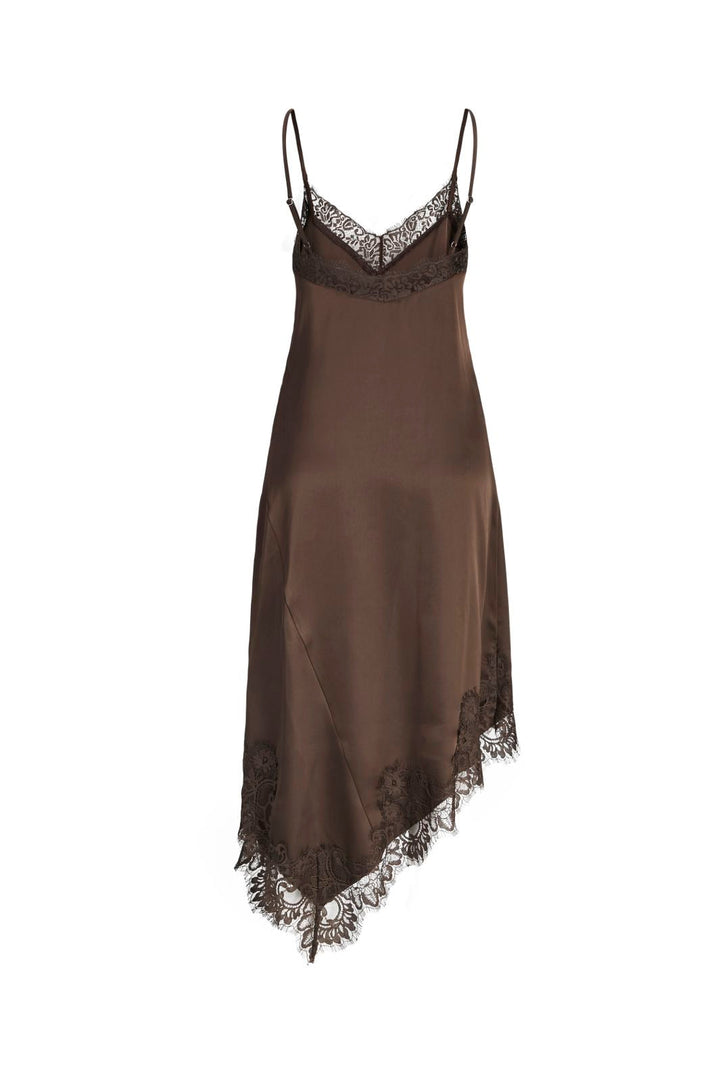 Jjxx - Jxvima Satin Sl Lace Mix Dress Ln - 5130794 Demitasse