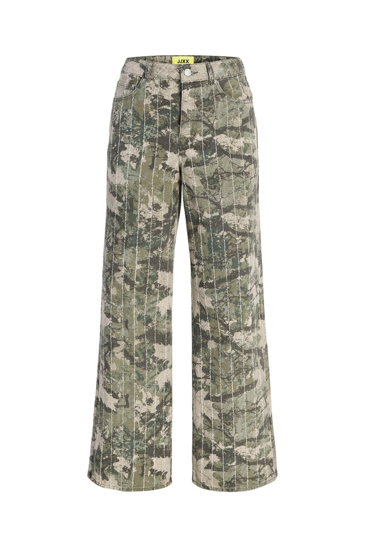 Jjxx - Jxzoe Sille Wide Pants Ln - 5133188 Dusky Green Forrest