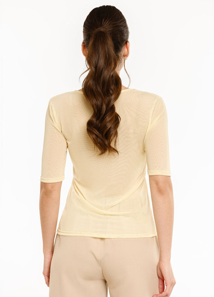 Liberte - Mesh Ss Tshirt 22064 - Yellow