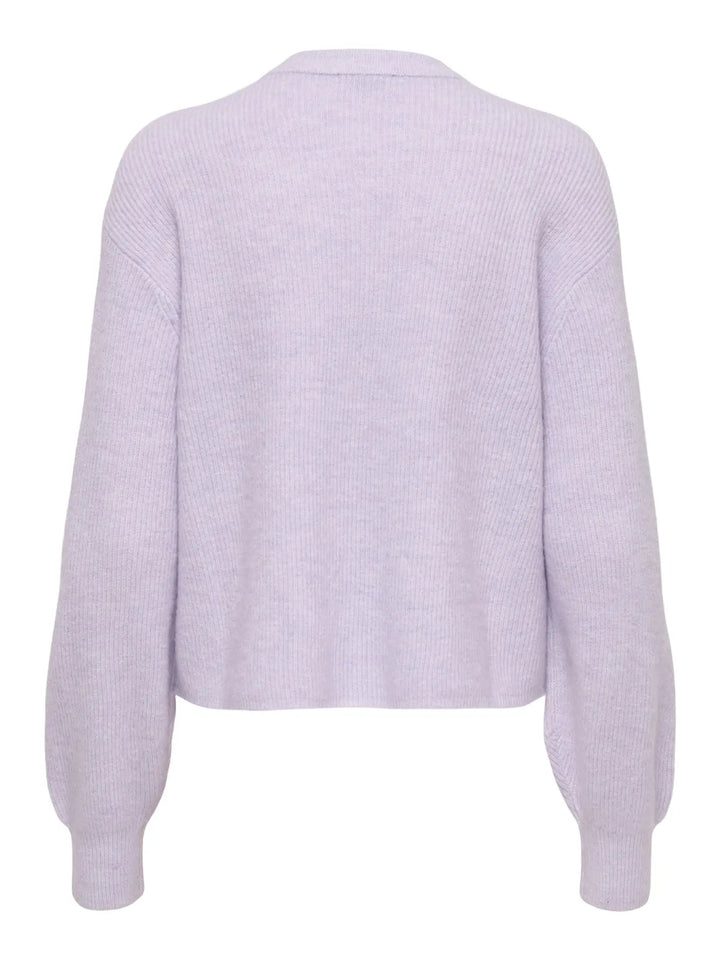 JDY - Jdylumi Life L/S Button Cardiga Knt - 5010966 Pastel Lilac Melange