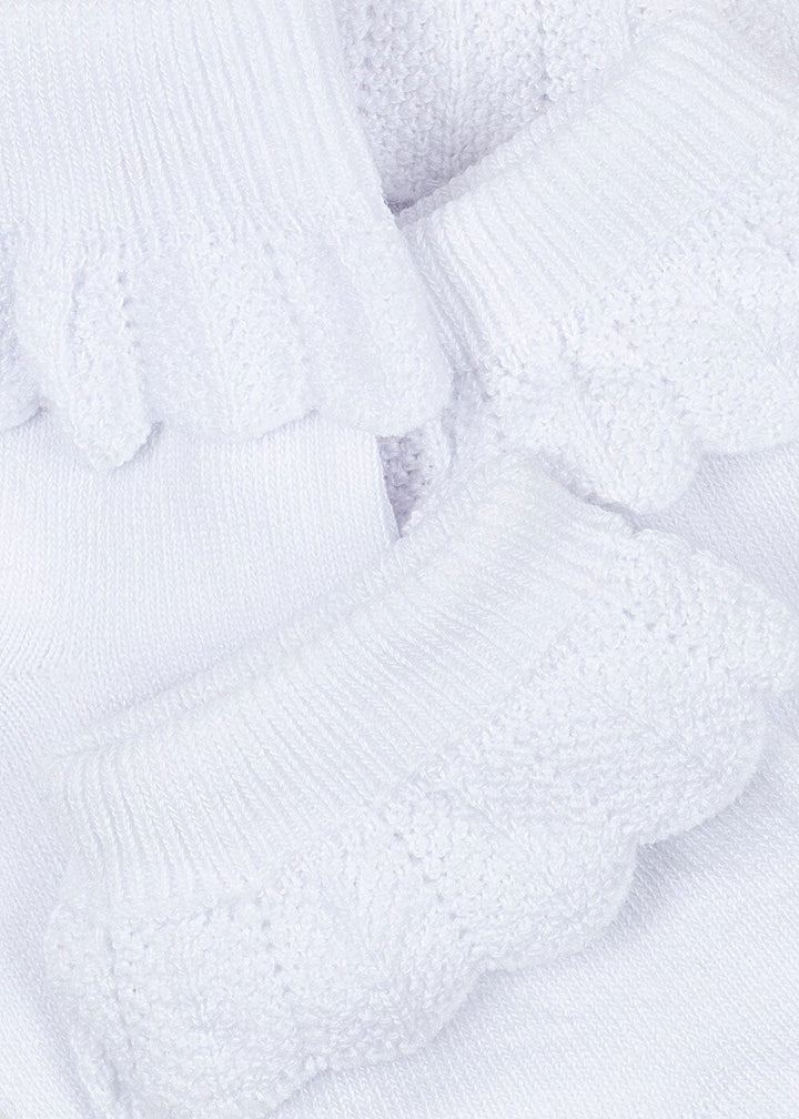 Konges Sløjd - 2 Pack Frill Socks Ks104587 - Optic White Strømper 