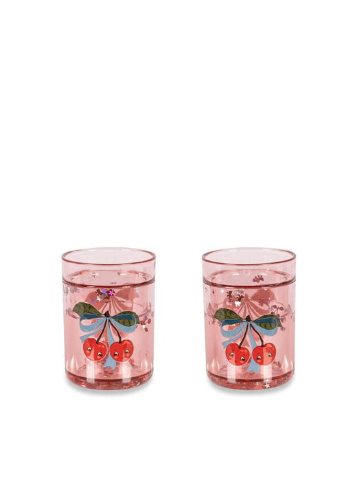 Konges Sløjd - 2 Pack Glitter Cups Ks103024 - Cherry Bow