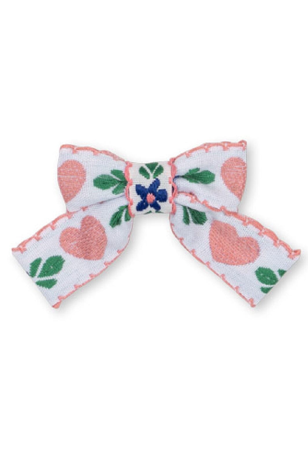 Konges Sløjd - 4 Pack Bow Hair Clips Ks102747 - White/rose