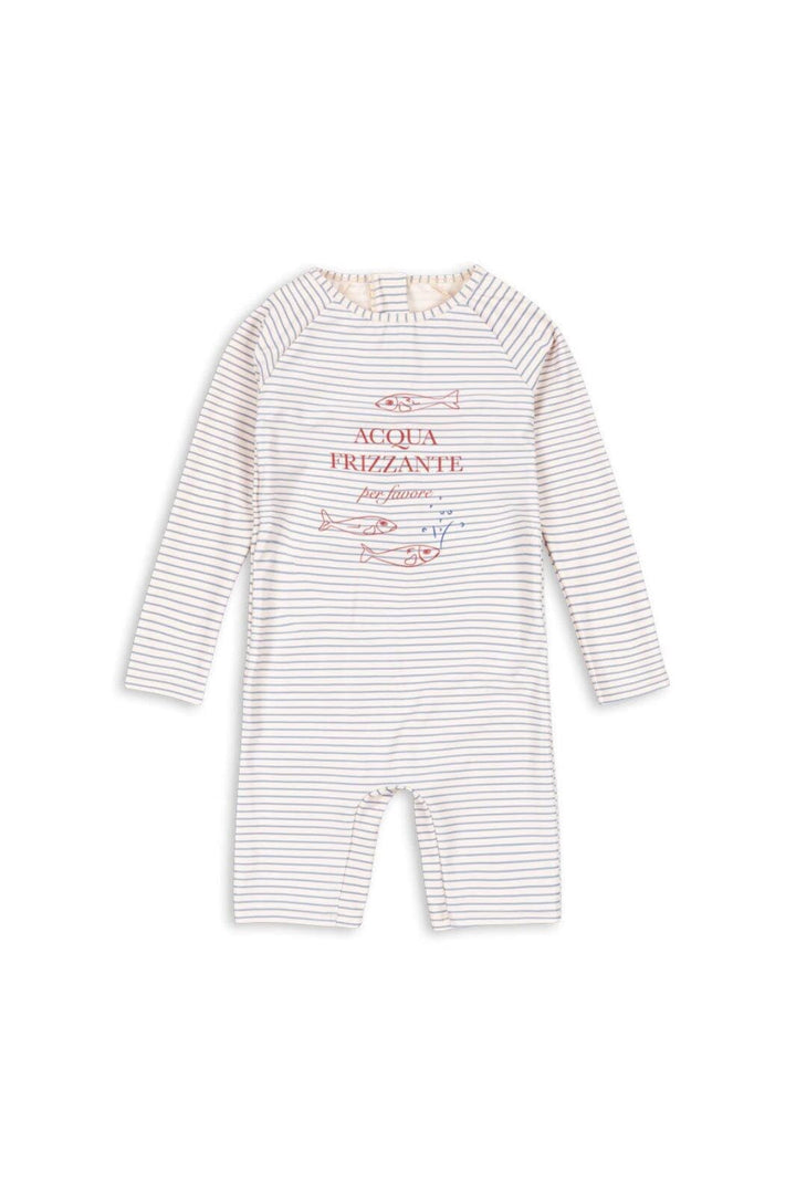 Konges Sløjd - Aster Onesie Grs Ks104642 - Stripe Bluie Bodystockings 