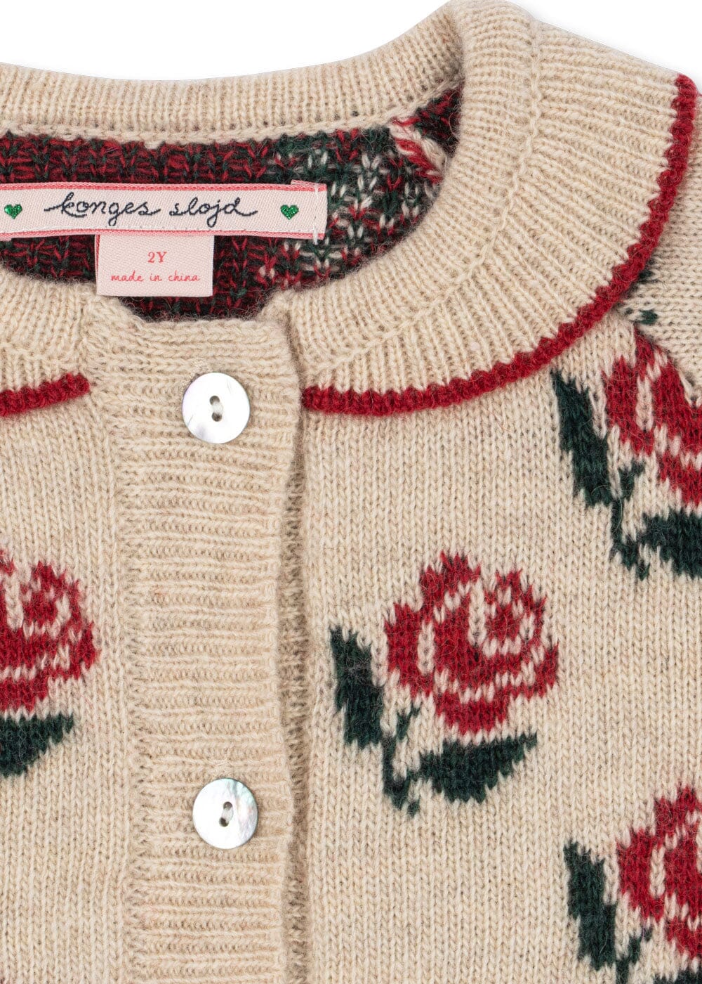 Konges Sløjd - Belou Knit Collar Cardigan Ks104226 - Rose Cardigans 
