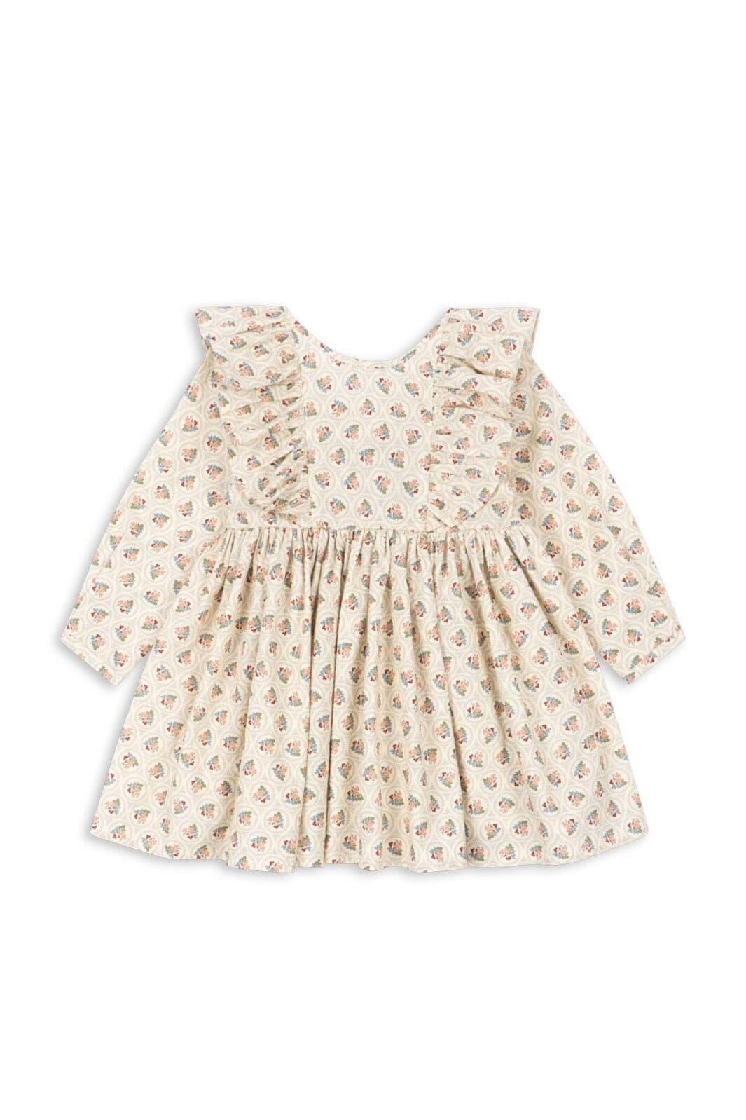 Konges Sløjd - Cianna Ls Bow Dress Gots Ks104262 - Verona Blues Kjoler 