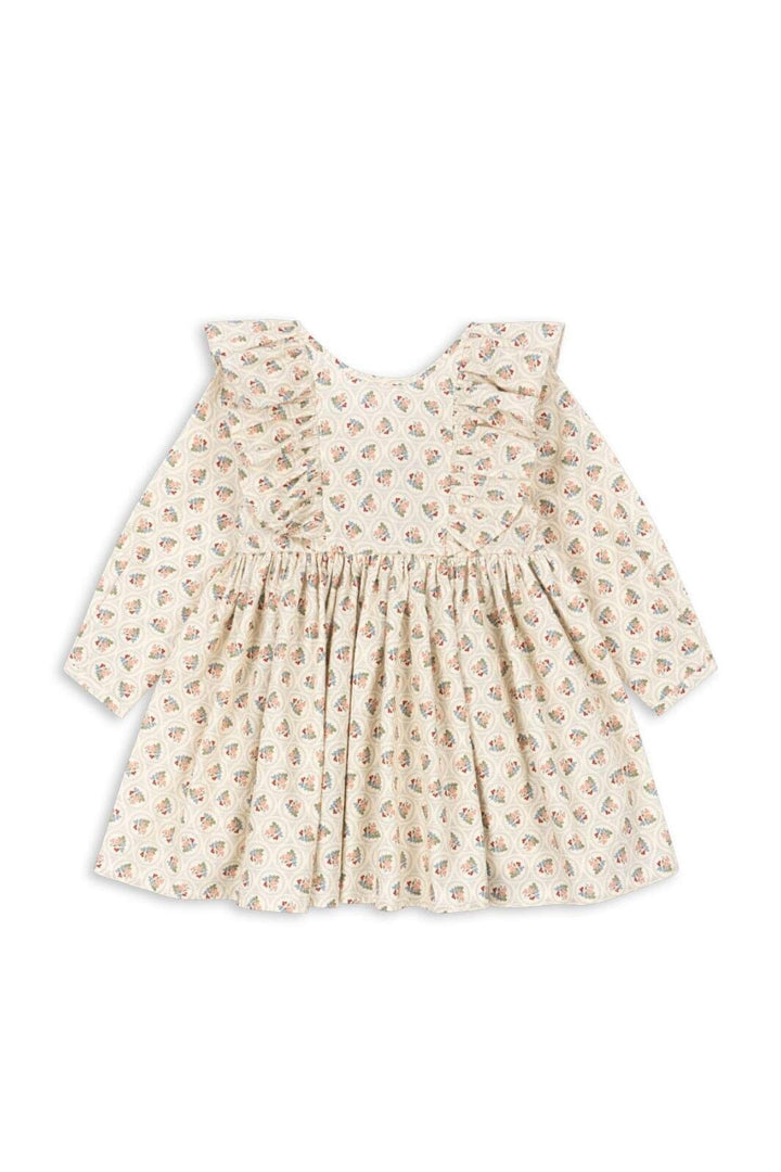 Konges Sløjd - Cianna Ls Bow Dress Gots Ks104262 - Verona Blues Kjoler 