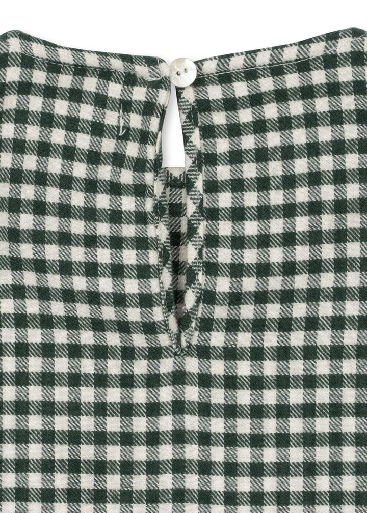 Konges Sløjd - Foret Dress Gots Ks104193 - Green Check Kjoler 