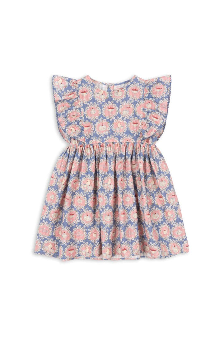 Konges Sløjd - Kim Frill Dress Gots Ks104904 - Snack Time Kjoler 