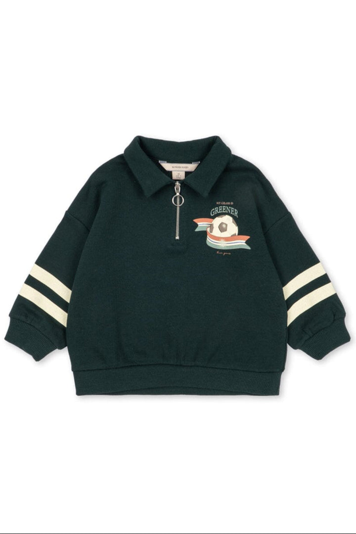 Konges Sløjd - Loupy Half Zip Polo Ocs Ks107613 - Pine Grove