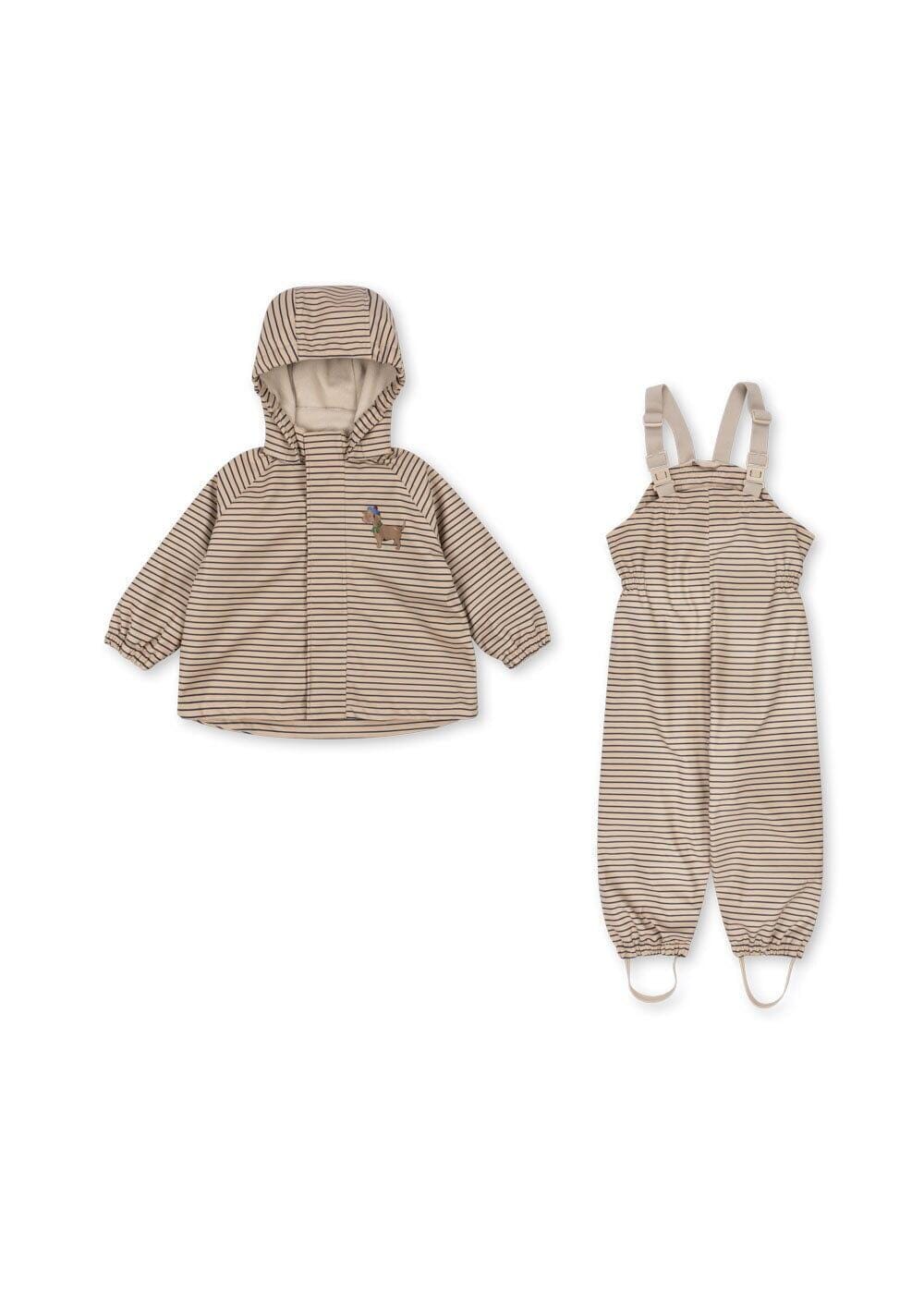 Konges Sløjd - Rainy Palme Dog Set Ks105758 - Stripe La Mer Regntøj 