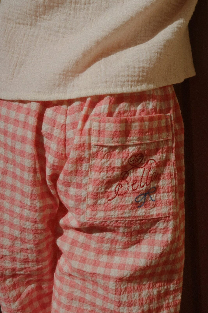 Konges Sløjd - Rhw X Ks Bella Pants Gots Ks103590 - Peach Blossom Check