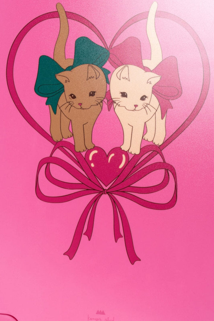 Konges Sløjd - Travel Suitcase Ks102335 - Bow Kitty Pink
