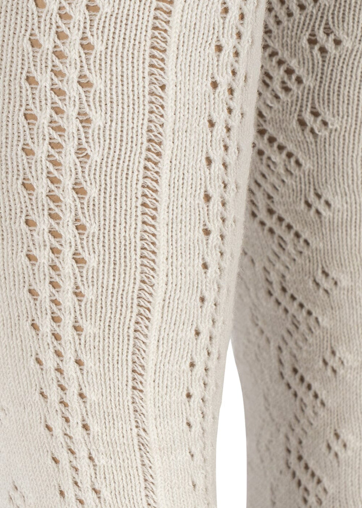 Konges Sløjd - Wool Pointelle Tights Ks106652 - Off White