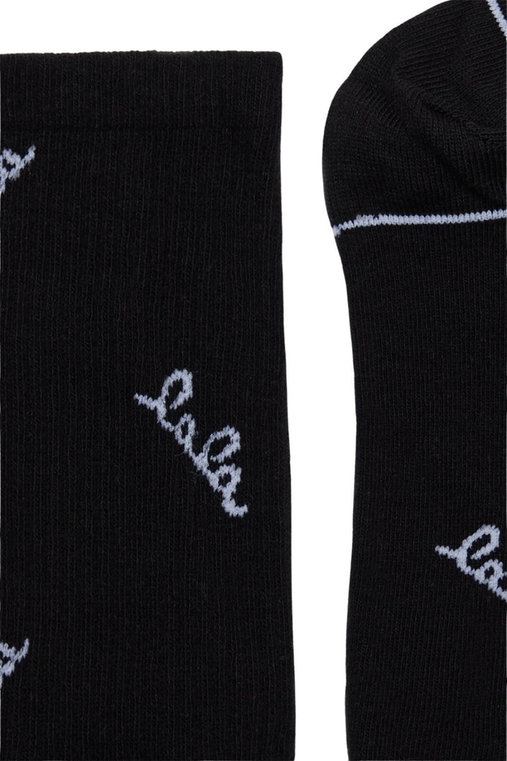 Lala Berlin - Socks Sanira 10022271 - Black/White Logo Sokker 
