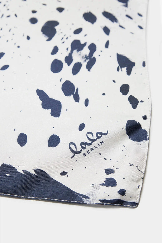 Lala Berlin - Triangle Tarek 10020858 - Navy Splash Tørklæder 