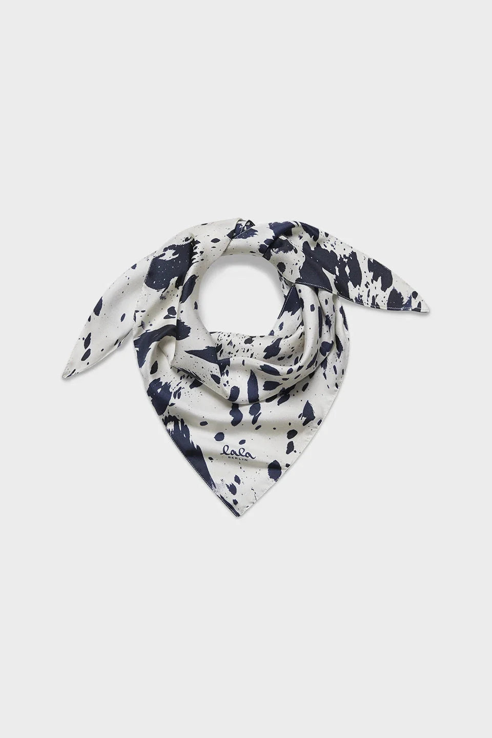 Lala Berlin - Triangle Tarek 10020858 - Navy Splash Tørklæder 