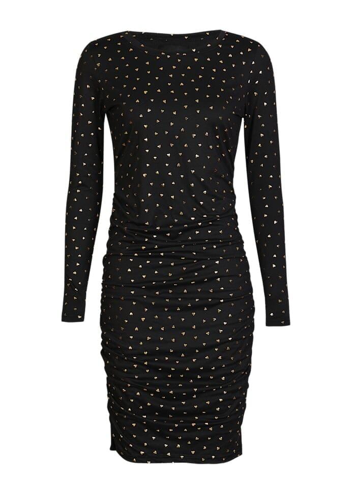 Liberte - Alma-Long-Dress 9506 - Black Gold Heart Kjoler 