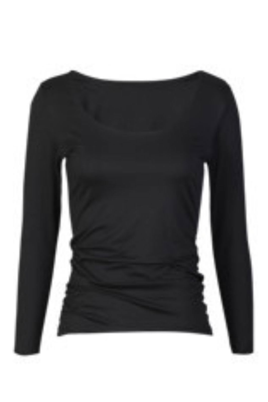 Liberte - Alma-Ls-Turn-Top 9585 - Black Bluser 