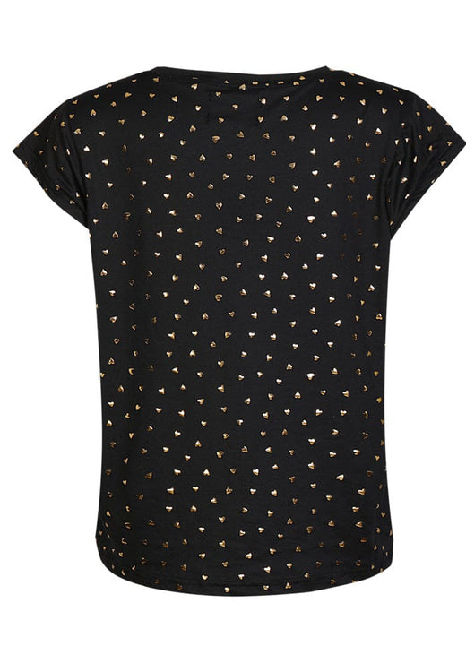 Liberte - Alma-U-Tshirt 9581 - Black Gold Heart T-shirts 