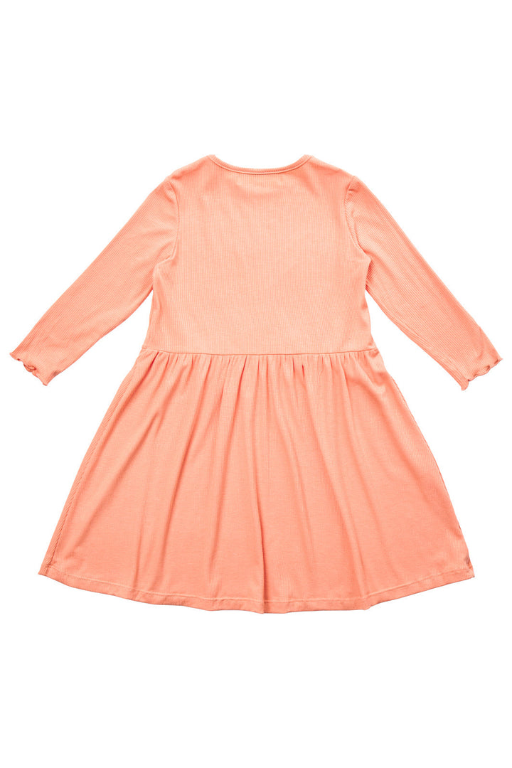 Liberte Ami - Natalia Ls Dress Kids - Peach Kjoler 