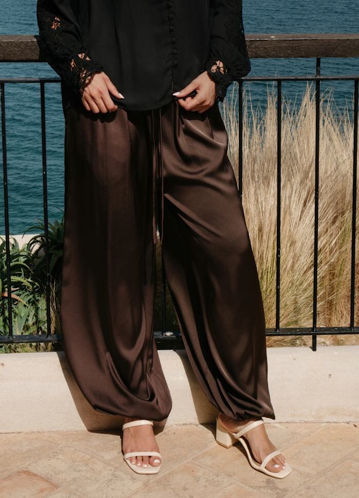Liberte - Bibi Baloon Pants 22459 - Dark Brown Bukser 