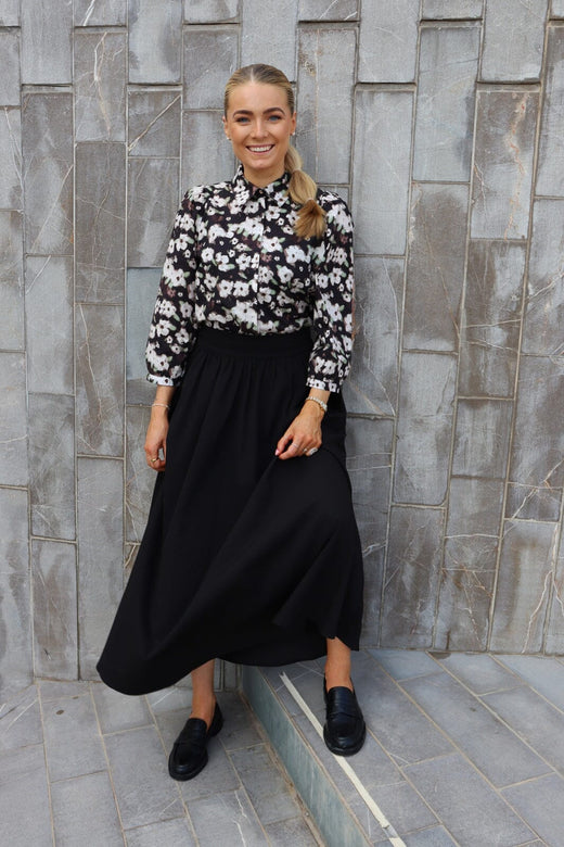 Liberte - Flora-Blouse 21249 - Black  Creme Mint Flower