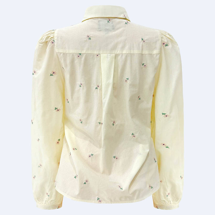 Liberte - Flora Ls Blouse 21598 - Ivory Rose Flower Bluser 