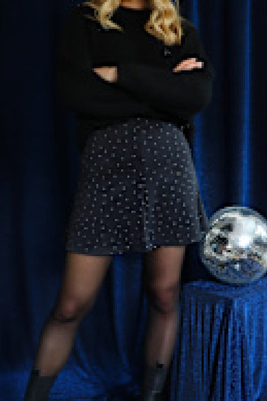 Liberte - Henne Short Skirt 22080 - Black Diamond Nederdele 