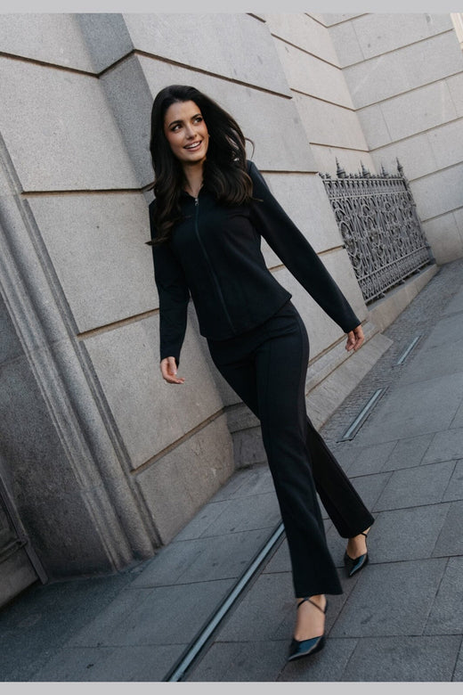 Liberte - Henne Straight Pintuck Pants 22517 - Black