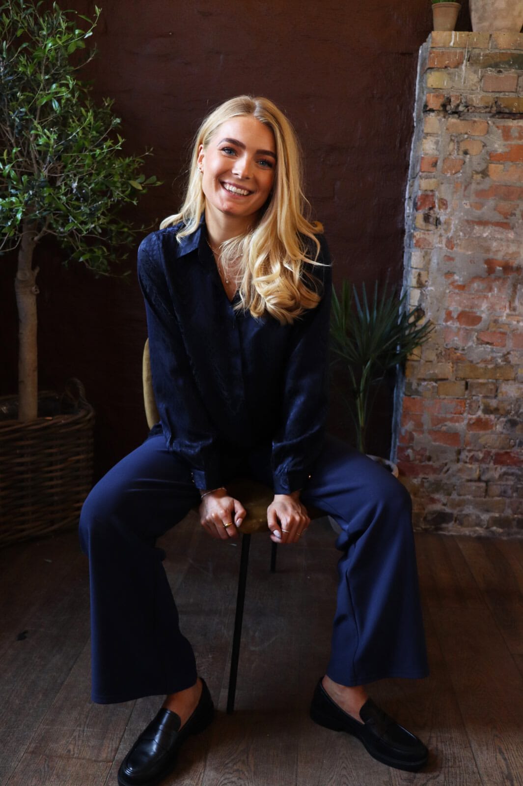 Liberte - Lala Ls Shirt 21529 - Navy Black